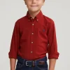 Online River Woods Custom fit katoenen hemd sunset -