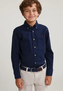 Hot River Woods Custom fit katoenen hemd navy -