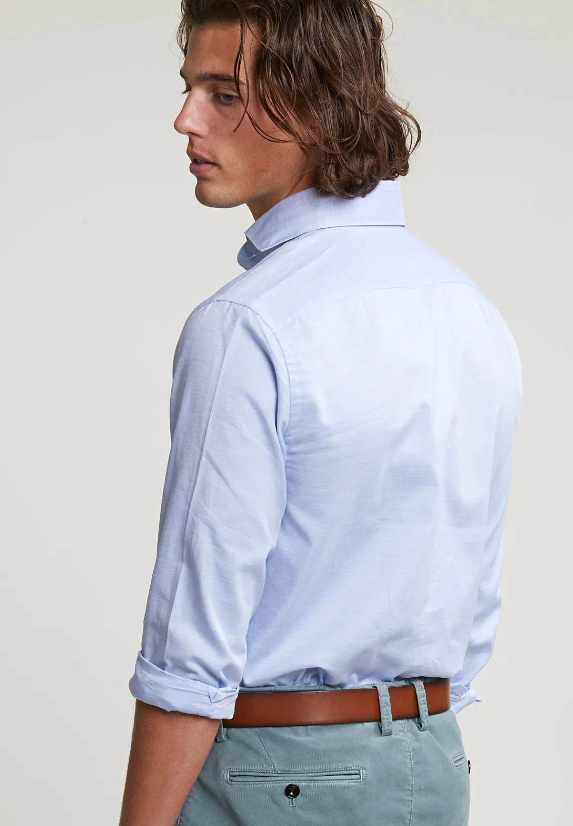 Online River Woods Custom fit katoenen hemd blauw -