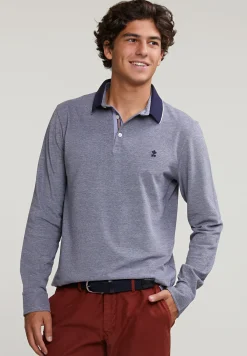 Best River Woods Custom fit katoenen polo navy -