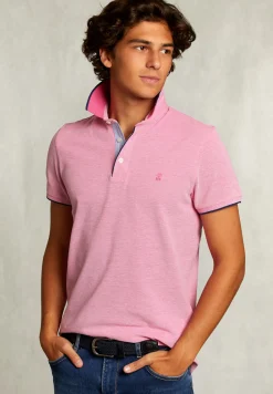 Best River Woods Custom fit katoenen polo amaranth -