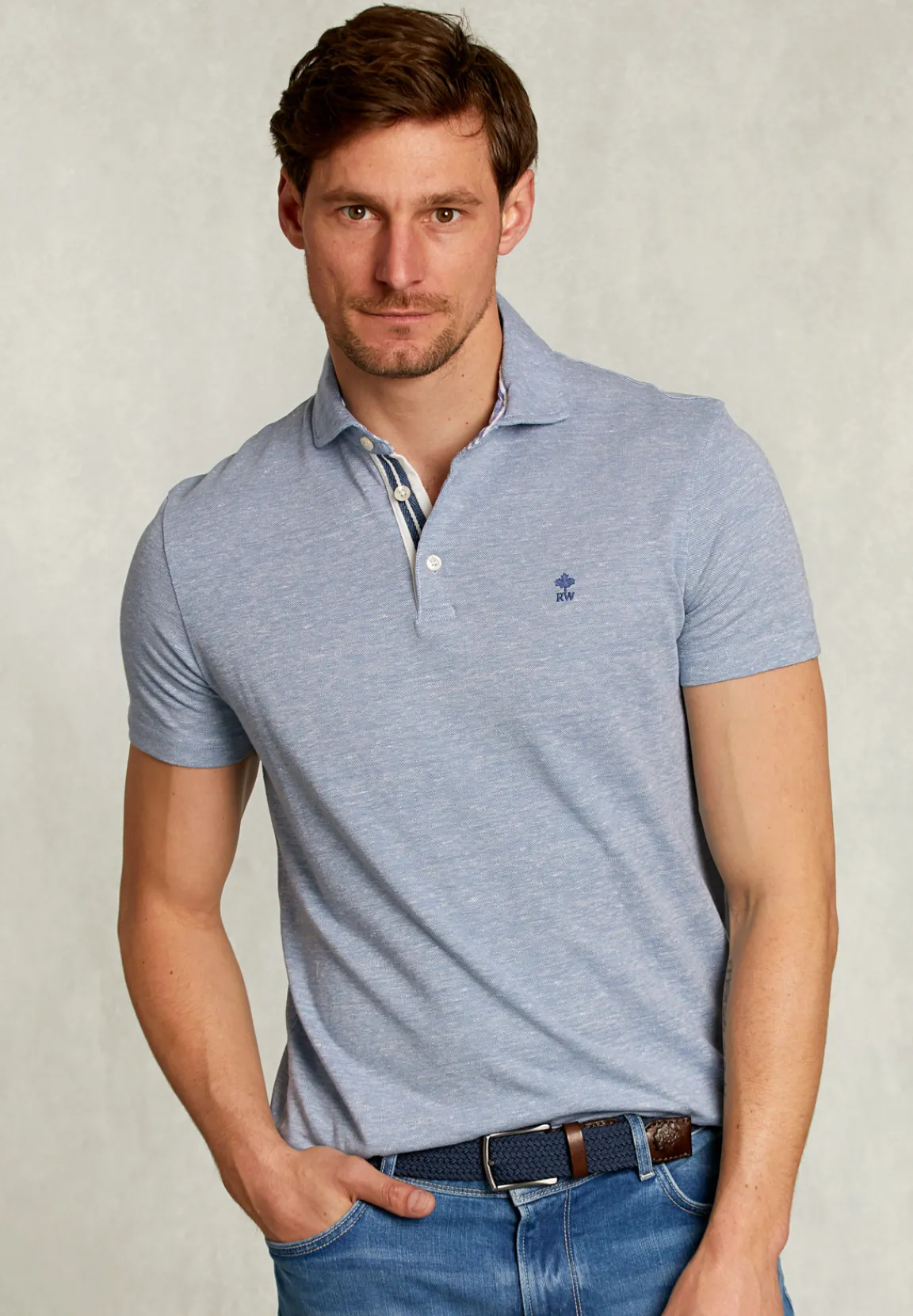 Fashion River Woods Custom fit katoenen polo mombasa -
