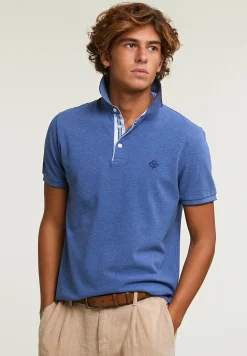 Online River Woods Custom fit katoenen polo lake mix -