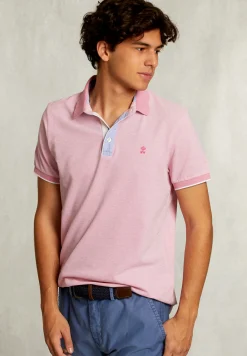 Clearance River Woods Custom fit katoenen polo dark sugar mix -