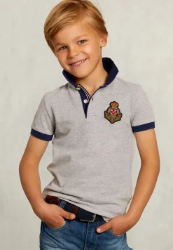 Online River Woods Custom fit katoenen polo dark oyster mix -