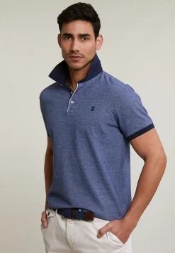 Sale River Woods Custom fit katoenen polo royal blue -