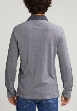 Fashion River Woods Custom fit katoenen polo graphite mix -