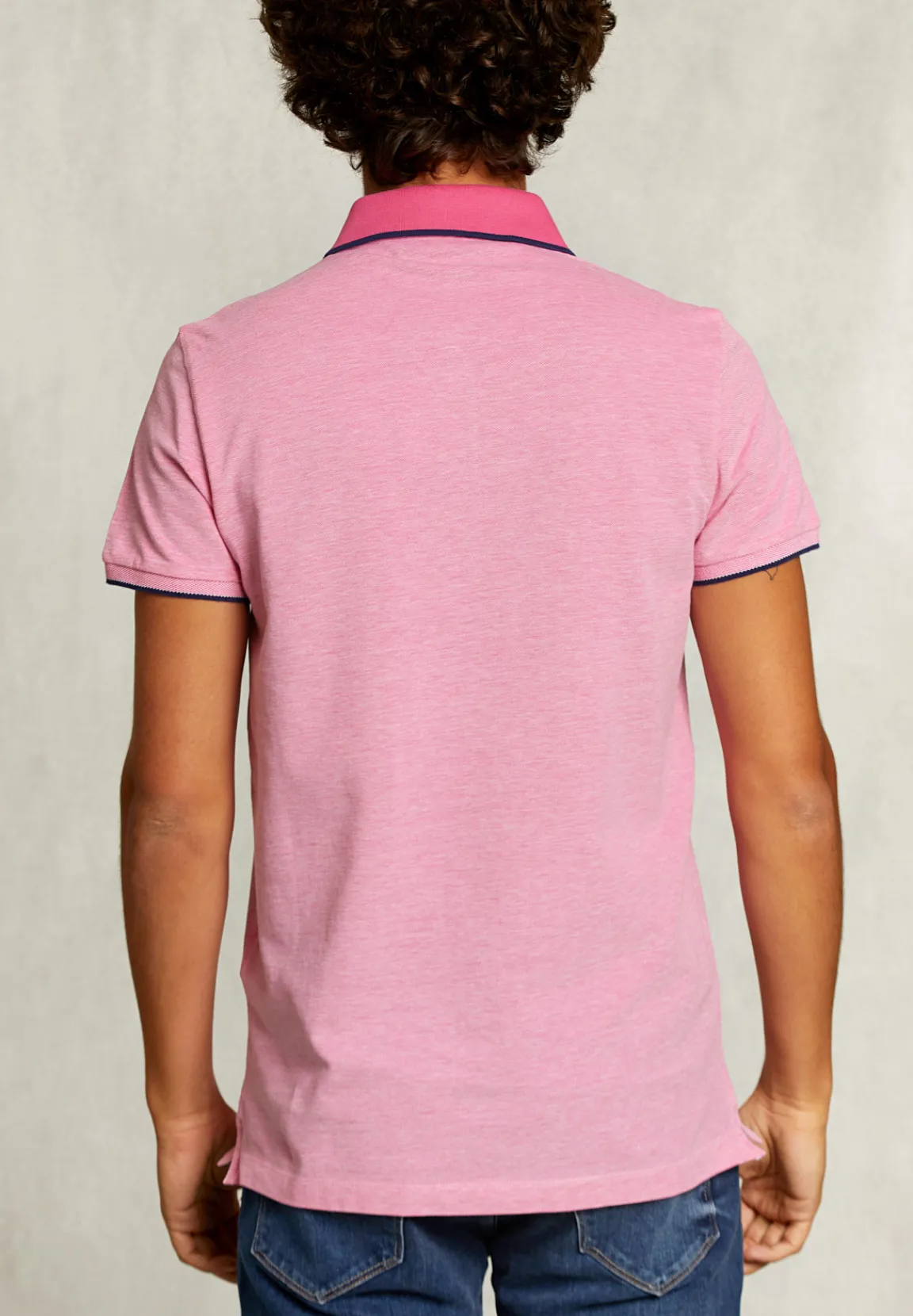 Best River Woods Custom fit katoenen polo amaranth -