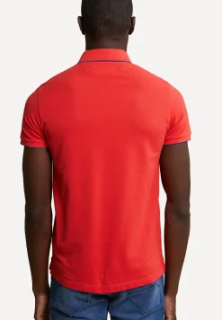 Fashion River Woods Custom fit katoenen polo stanford red -
