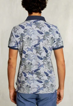 Outlet River Woods Custom fit katoenen polo bloemenprint lt mombasa mix -