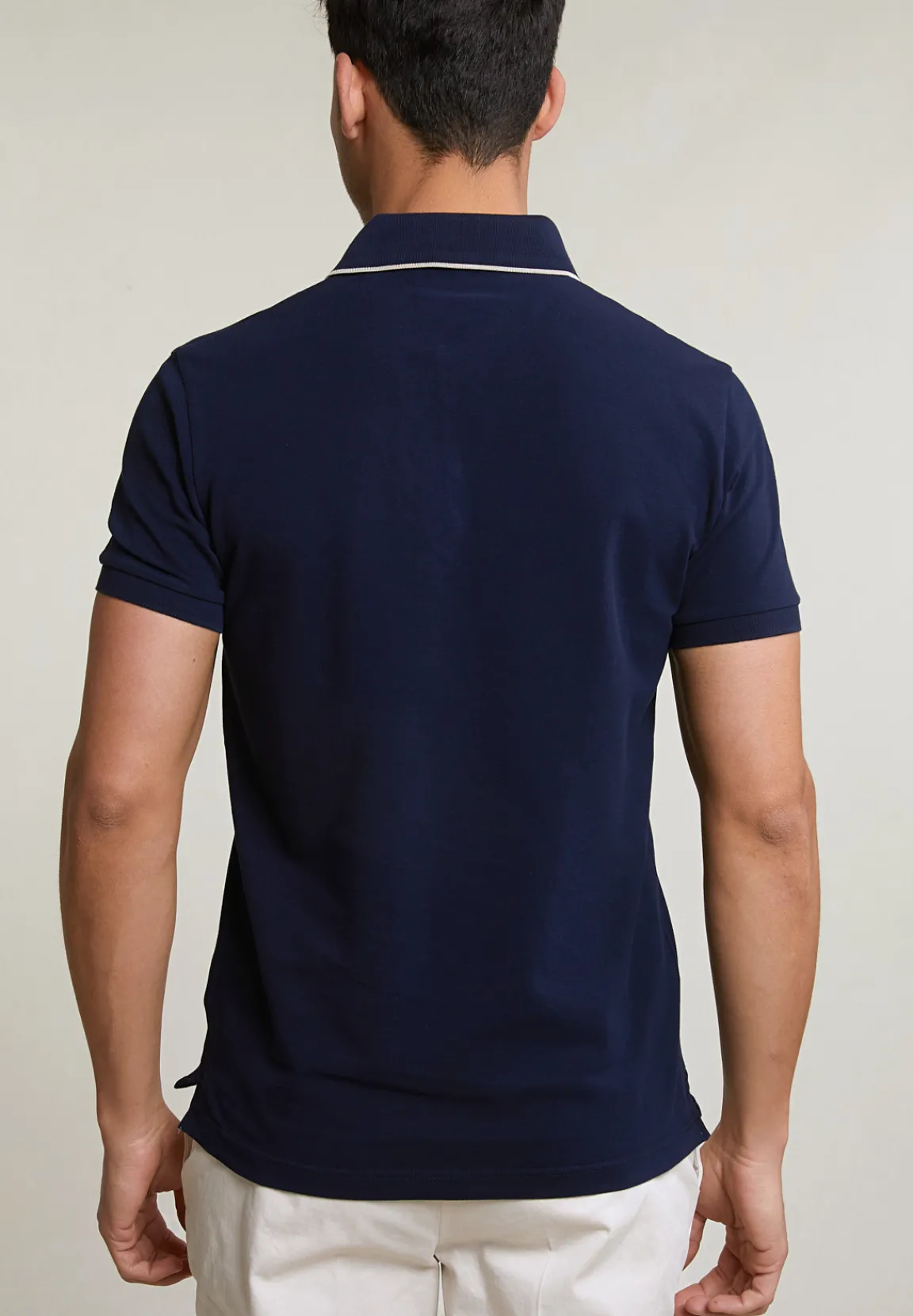 Sale River Woods Custom fit katoenen polo navy -