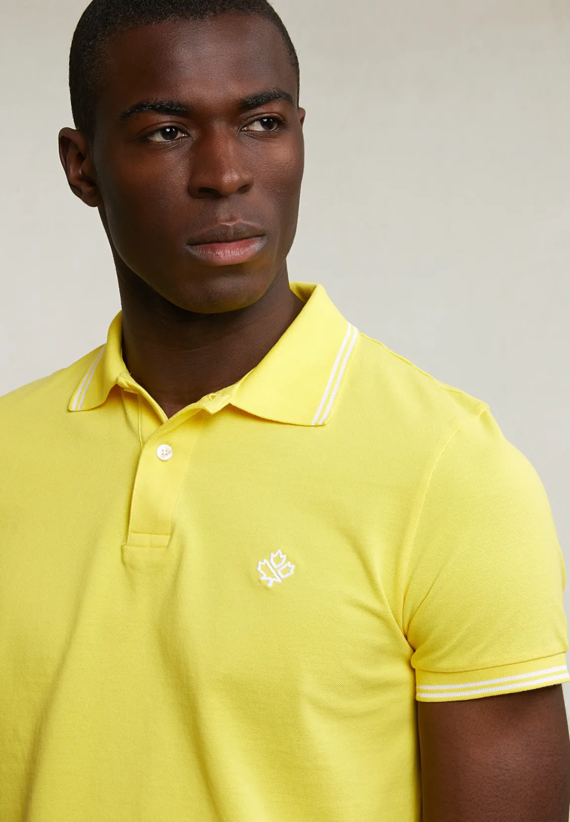 Sale River Woods Custom fit katoenen polo lemonade -