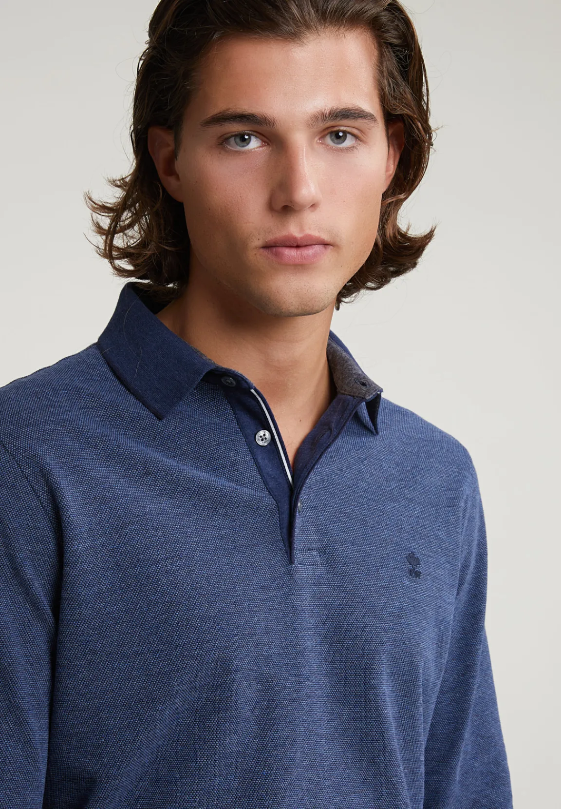 Best River Woods Custom fit katoenen polo navy -