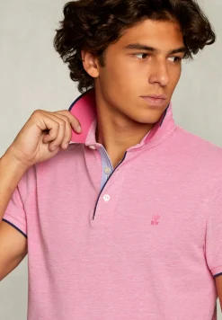 Best River Woods Custom fit katoenen polo amaranth -