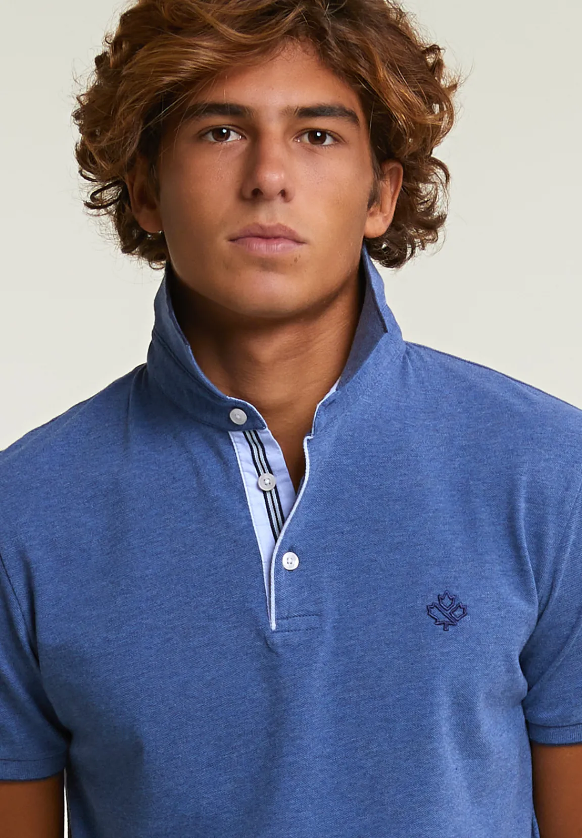 Online River Woods Custom fit katoenen polo lake mix -