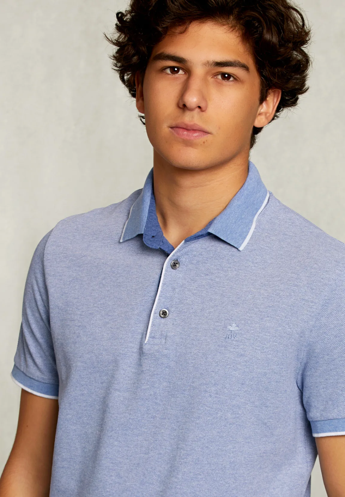 Hot River Woods Custom fit katoenen polo dark palazzo mix -