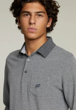 Best River Woods Custom fit katoenen polo met zak graphite mix -