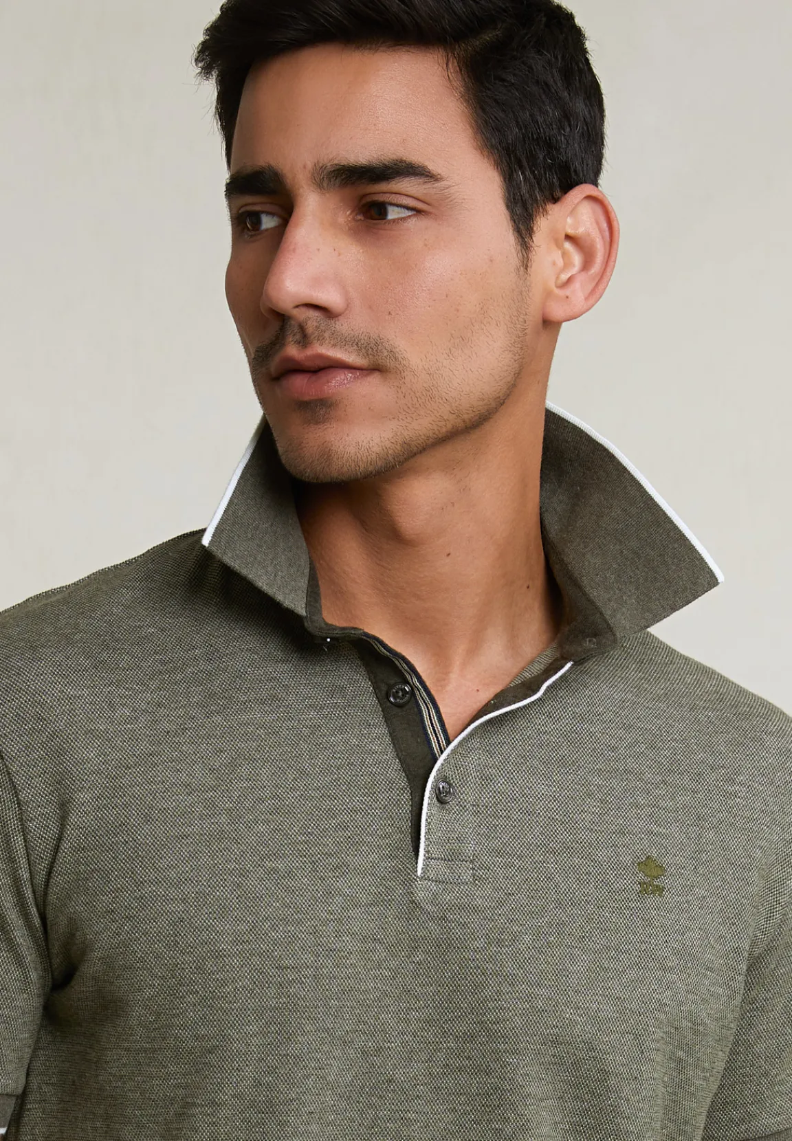 Hot River Woods Custom fit katoenen polo forest mix -