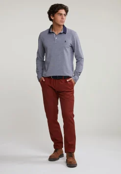 Best River Woods Custom fit katoenen polo navy -