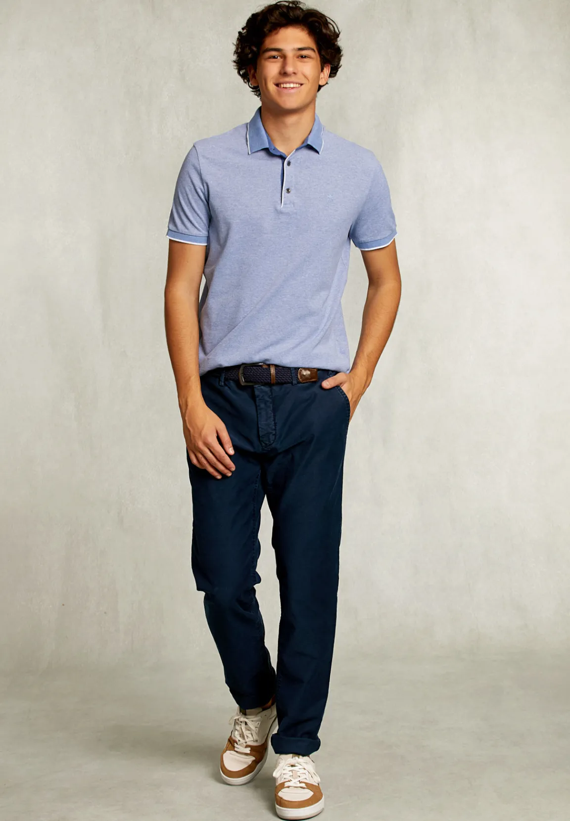 Hot River Woods Custom fit katoenen polo dark palazzo mix -