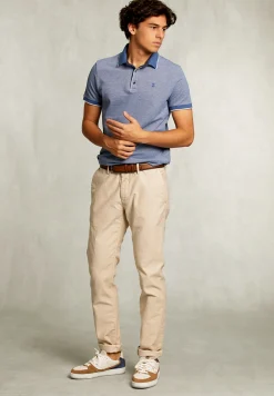 Outlet River Woods Custom fit katoenen polo dark mombasa mix -