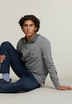 Best River Woods Custom fit katoenen polo met zak graphite mix -