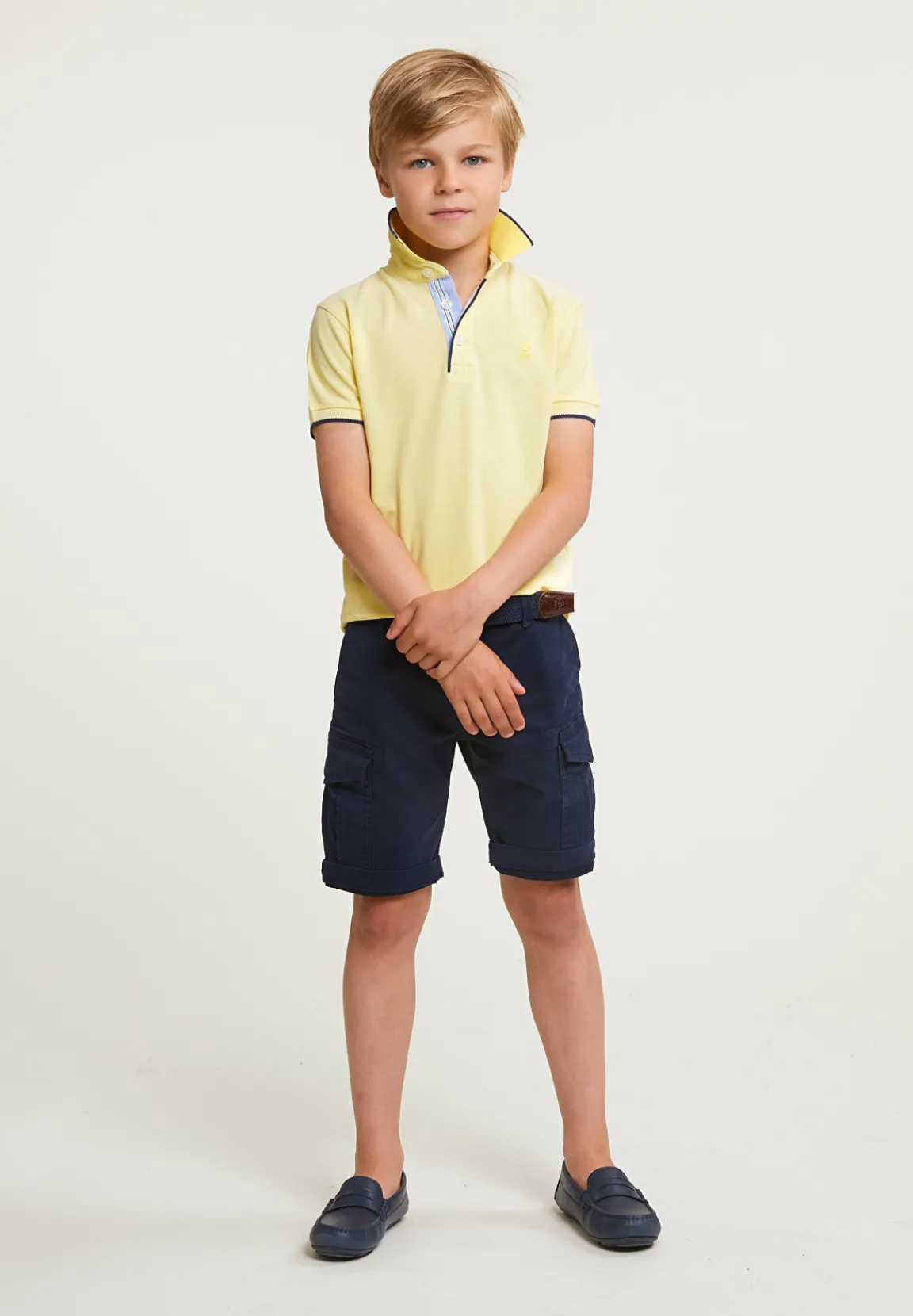 Outlet River Woods Custom fit katoenen polo lemonade -