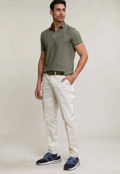 Hot River Woods Custom fit katoenen polo forest mix -