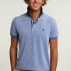 Sale River Woods Custom fit katoenen stretch polo korte mouwen lake mix -