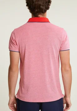 Fashion River Woods Custom fit katoenen stretch polo stanford red -