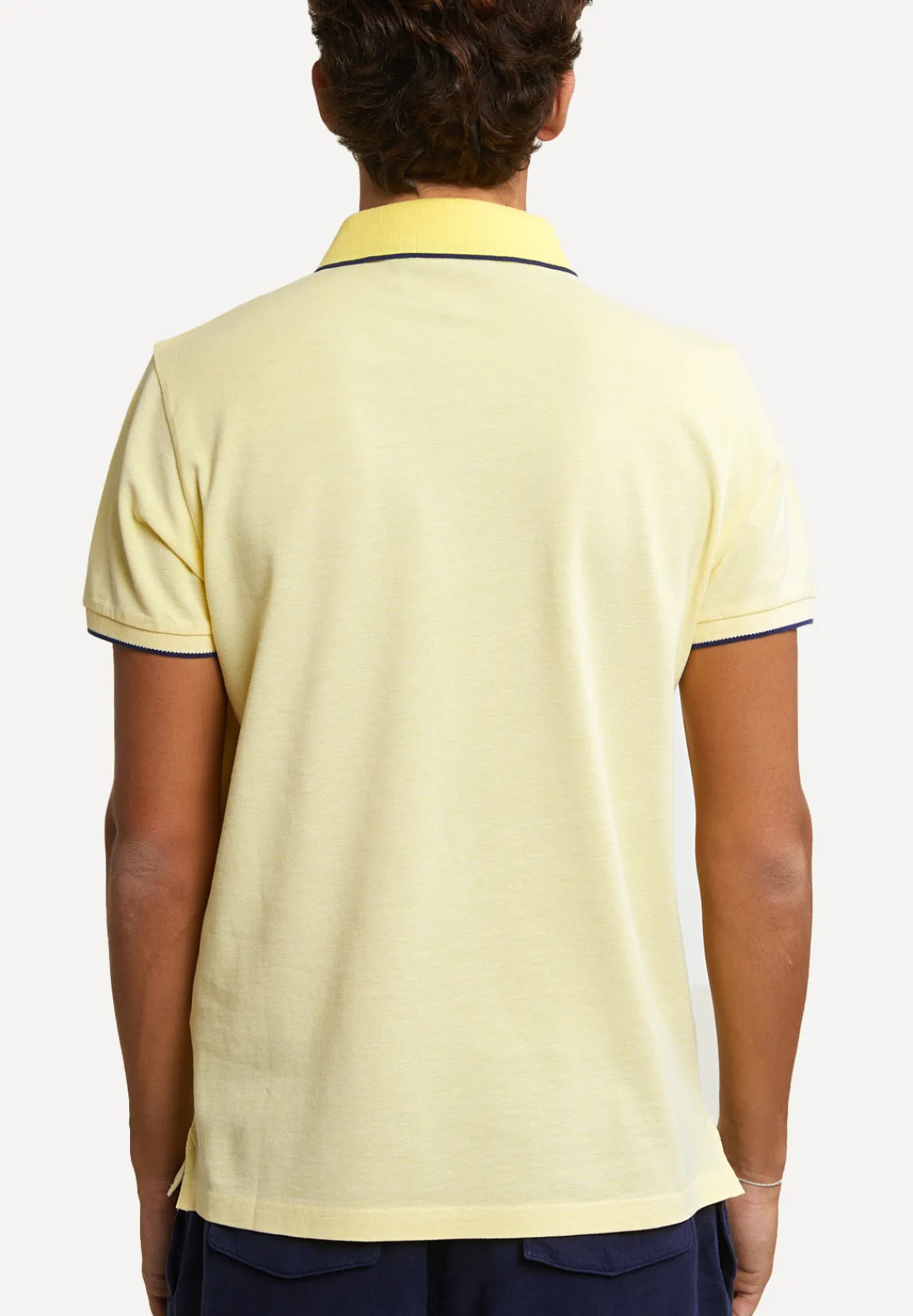 Fashion River Woods Custom fit katoenen stretch polo lemonade -