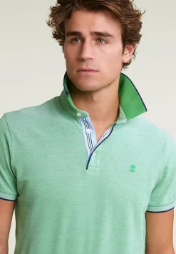 Sale River Woods Custom fit katoenen stretch polo breadfruit -