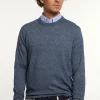 Best River Woods Custom fit katoenen trui ronde hals moonlight mix -