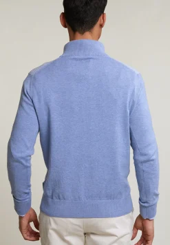 Fashion River Woods Custom fit katoenen trui opstaande kraag dk seashore mix -