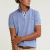 New River Woods Custom fit katoen-linnen polo korte mouwen lake -