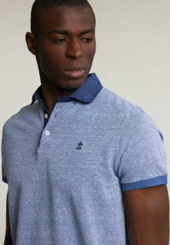 Hot River Woods Custom fit katoen-linnen polo lake mix -