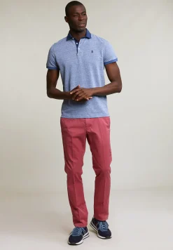 Hot River Woods Custom fit katoen-linnen polo lake mix -