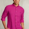 Hot River Woods Custom fit linnen hemd amaranth -