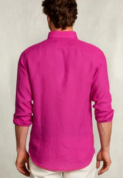 Hot River Woods Custom fit linnen hemd amaranth -