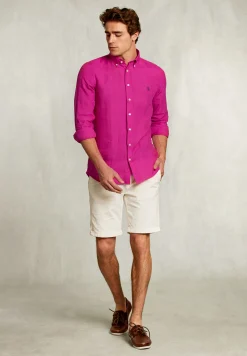 Hot River Woods Custom fit linnen hemd amaranth -