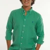 Best River Woods Custom fit linnen hemd belize green -