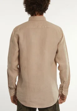 Discount River Woods Custom fit linnen hemd cafe au lait -