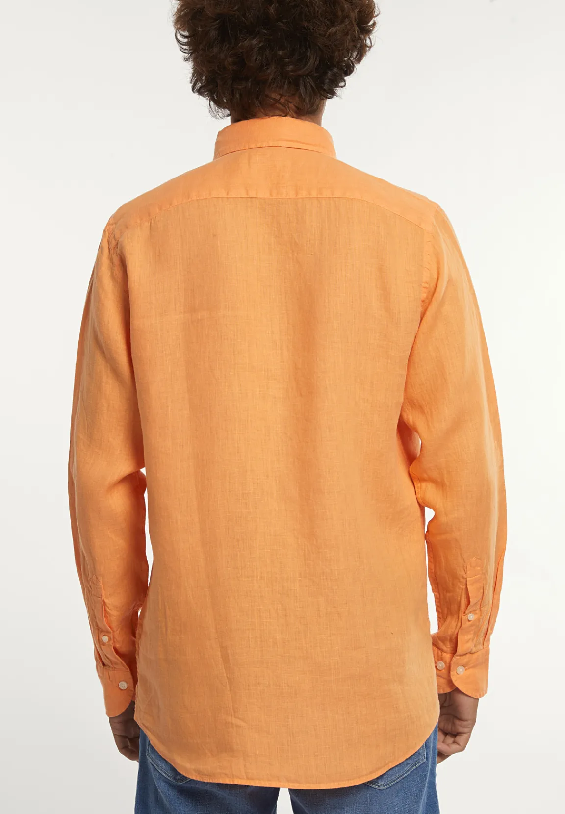 Best River Woods Custom fit linnen hemd peach -
