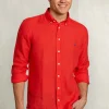Sale River Woods Custom fit linnen hemd pomegranate -