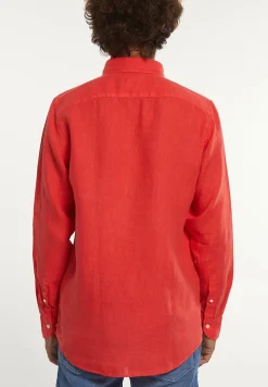 Best River Woods Custom fit linnen hemd stanford red -