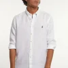 Hot River Woods Custom fit linnen hemd wit -