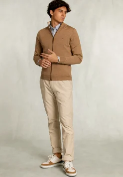 Fashion River Woods Custom fit merino cardigan met rits pyramid mix -