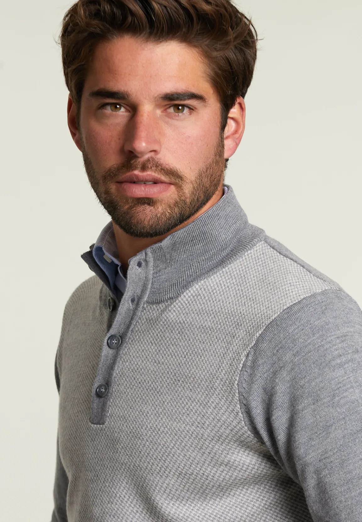 Hot River Woods Custom fit merino trui oxford mix -