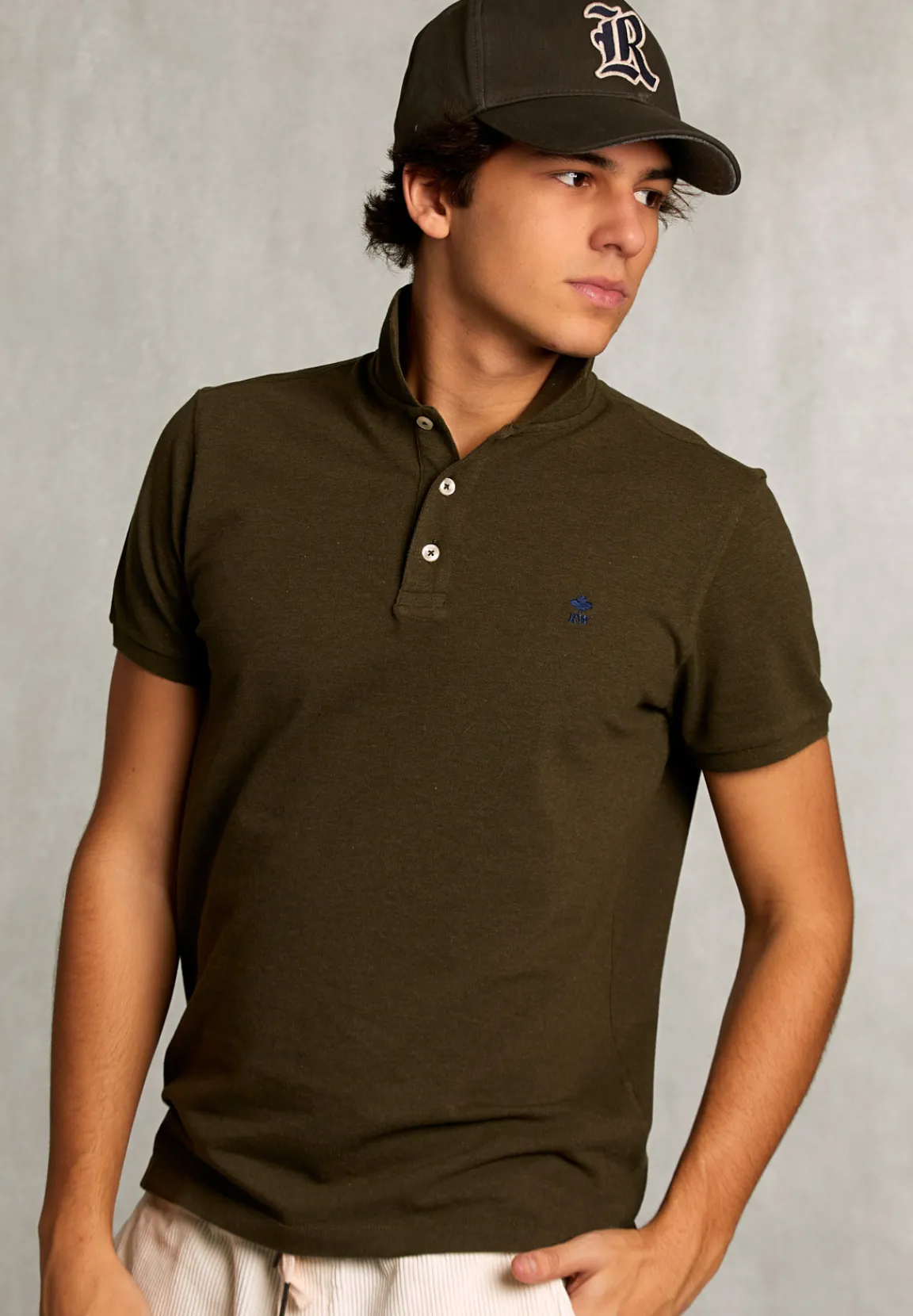 New River Woods Custom fit pima katoen polo savanna mix -