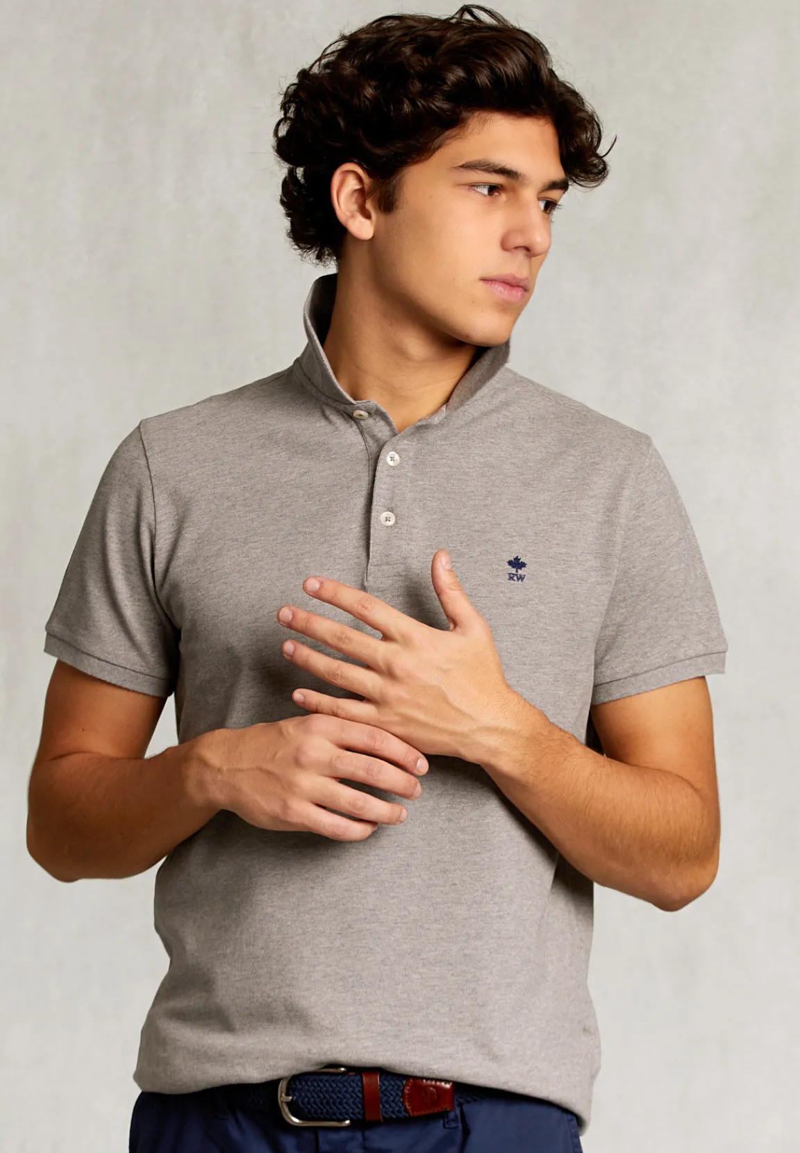 Discount River Woods Custom fit pima katoen polo oxford mix -